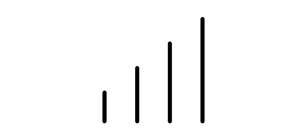 An icon of vertical lines showing growth.